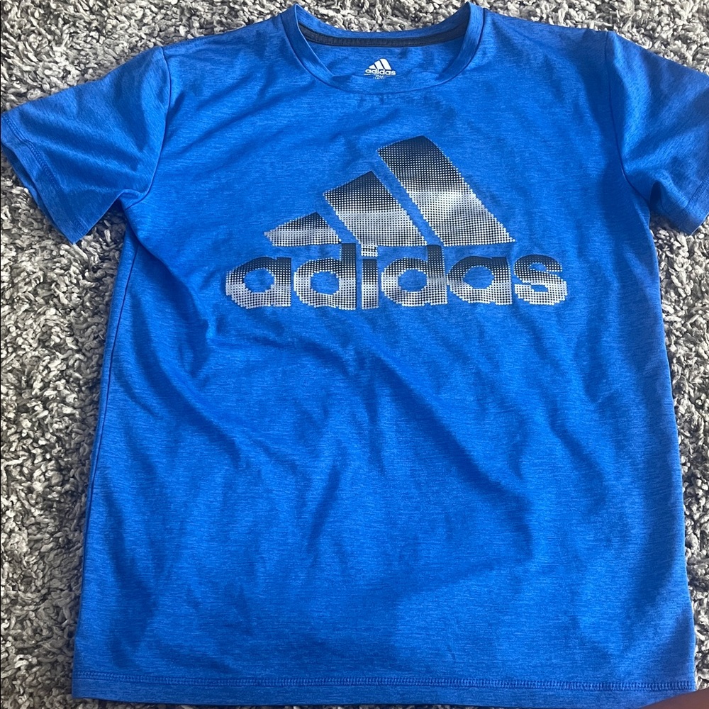 Adidas Kids Bright Blue Tee with Logo